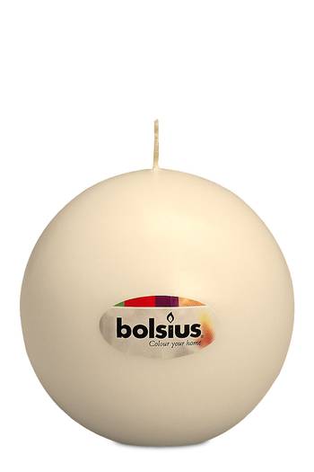 Bolsius: Kugelkerze 70 mm - weiß (10 Stück)