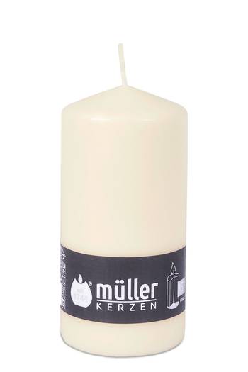 Stumpenkerze von Müller, 135/68mm in vanille
