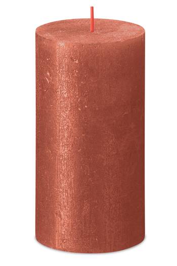 Rustik Stumpenkerzen Shimmer 130/68 mm - Bernstein (1 Stück)
