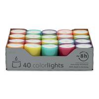 Teelichter Colorlights (40er Pack) - Pastellfarben
