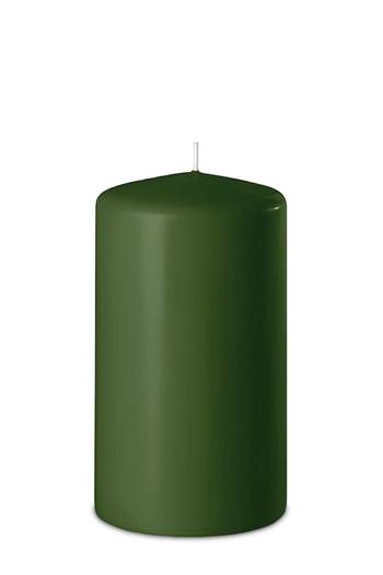 Wenzel: Stumpenkerzen 100/50 mm (Safe Candle) - 24 Stück - jägergrün