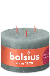 Bolsius: Rustik Shine 3-Docht Kerze (1 Stück) - Eukalyptusgrün